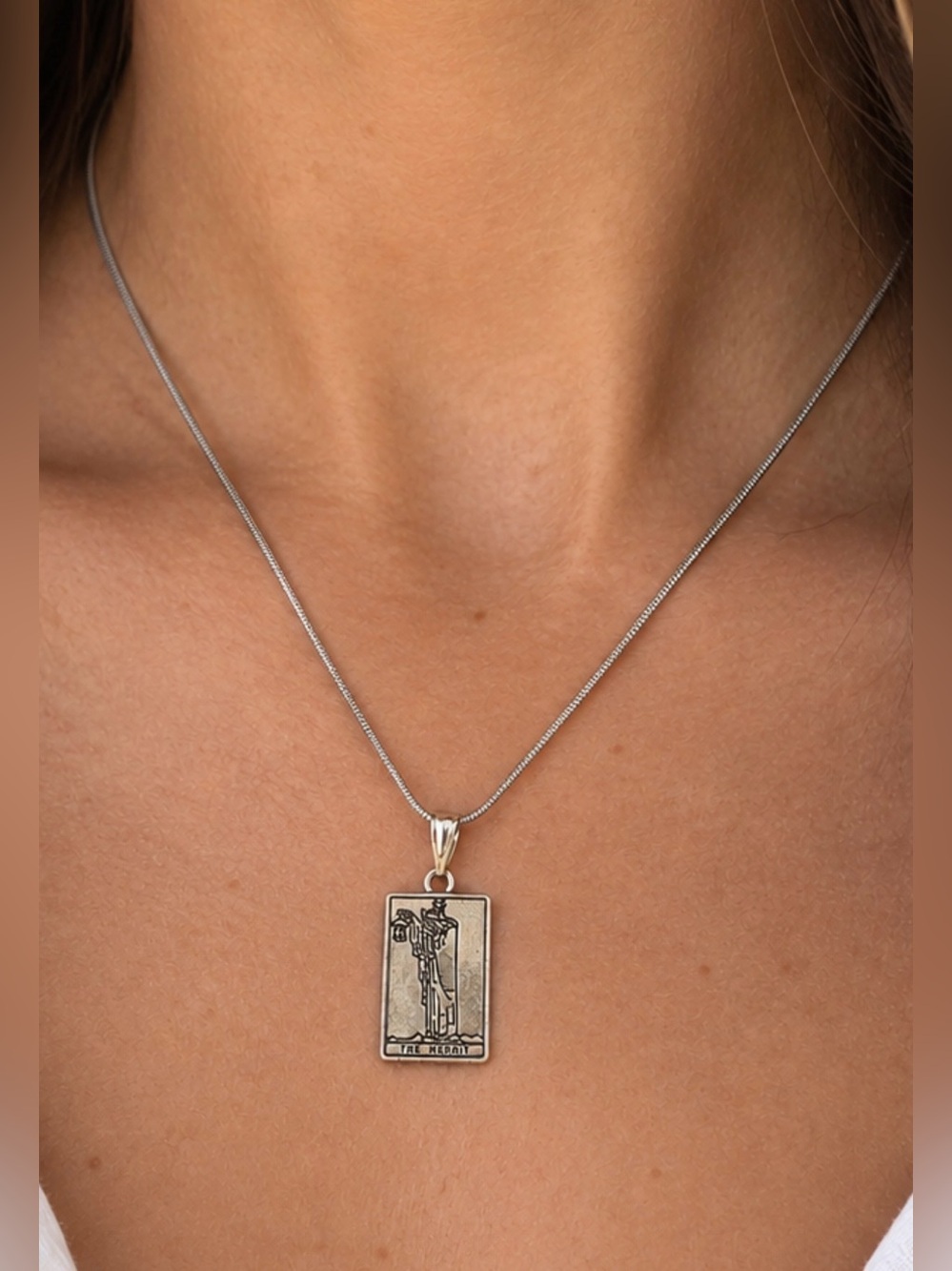 🔮 Tarot Card Necklace - The Hermit